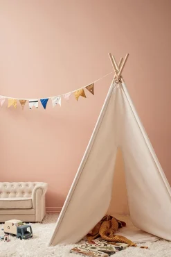 Interiør|KidsConcept Kids Concept Tipi-Telt Mini, Natur Hvid
