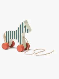 Trælegetøj|KidsConcept Kids Concept Trækdyr Hest Stribet Carl Larsson Flerfarvet
