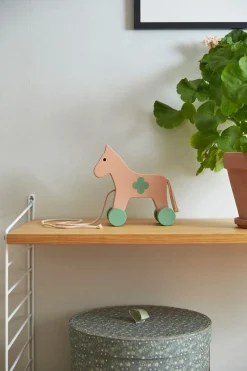 KidsConcept Trælegetøj-Kids Concept Trækdyr Hest Carl Larsson, Grøn