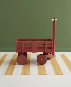 KidsConcept Dukker & Bamser-Kids Concept Trækvogn Carl Larsson, Mørkerød