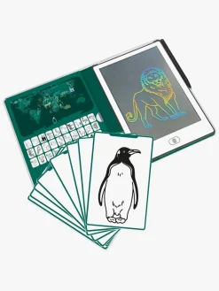 Kreativt Legetøj|Kidywolf KIDYDRAW MINI Tegnetablet LCD Verdens Dyr Grøn