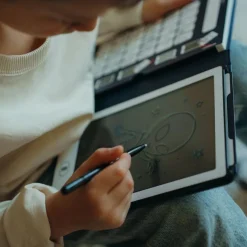 Kreativt Legetøj|Kidywolf KIDYDRAW MINI Tegnetablet LCD Galakse Blå