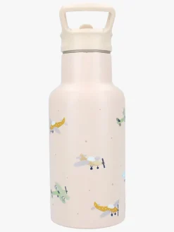 Kidzroom Spisetid-Stainless Steel Drikkedunk 350 ml Small Talk, Beige