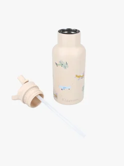 Kidzroom Spisetid-Stainless Steel Drikkedunk 350 ml Small Talk, Beige