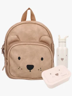 Tasker|Kidzroom  Beary Excited Rygsæk 5L, Flaske & Madkasse, Sand
