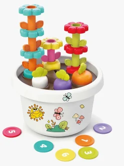 Babylegetøj|Kinder and Kids Montessorileg  Kreativ Potte med Planter og Klistermærker, Multifarvet