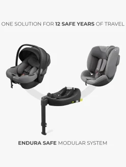 Kinderkraft Autostole 9-36 Kg|Autostole 0-13 Kg-ENDURA SAFE Modulsystem, Grey