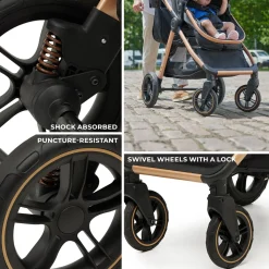 Kinderkraft Duo- & Kombivogne-ESME 2-in-1 Duovogn, Moonlight Grey