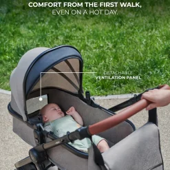 Kinderkraft Duo- & Kombivogne-ESME 2-in-1 Duovogn, Moonlight Grey