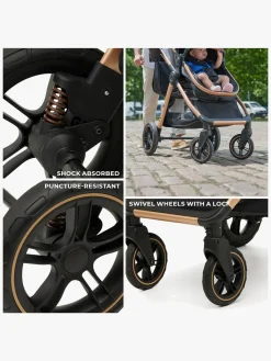 Duo- & Kombivogne|Kinderkraft ESME PRO 3-in-1 Duovogn Travelsystem, Moonlight Grey Grå