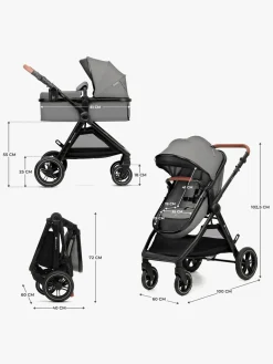 Duo- & Kombivogne|Kinderkraft ESME PRO 3-in-1 Duovogn Travelsystem, Moonlight Grey Grå
