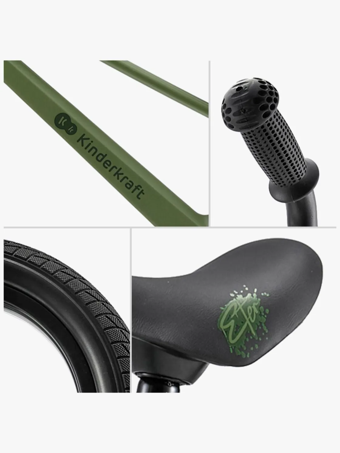 Cykler|Kinderkraft ETER Løbecykel, Grøn Grøn