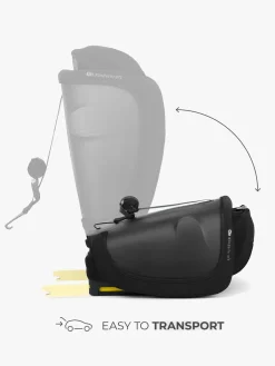 Autostole 9-36 Kg|Kinderkraft FIX2GO i-Size Autostol, Black Sort