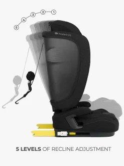 Autostole 9-36 Kg|Kinderkraft FIX2GO i-Size Autostol, Black Sort