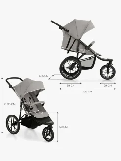 Kinderkraft Aktivitetsvogne-HELSI 2 Terrænvogn, Grey