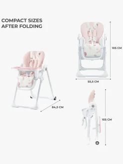 Højstole & Tilbehør|Kinderkraft Højstol YUMMY, Pink Grå