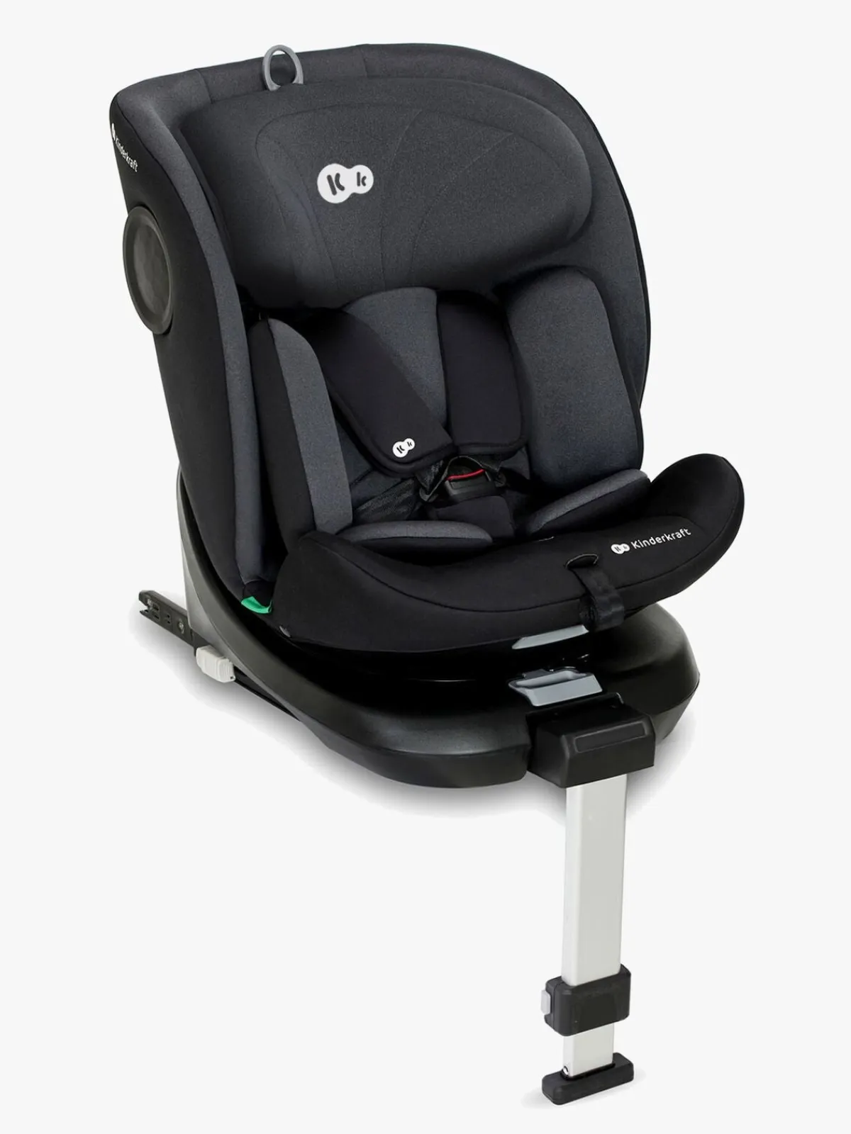 Autostole 9-36 Kg|Kinderkraft I-360 i-Size Autostol, Black Sort