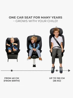 Autostole 9-36 Kg|Kinderkraft I-360 i-Size Autostol, Black Sort