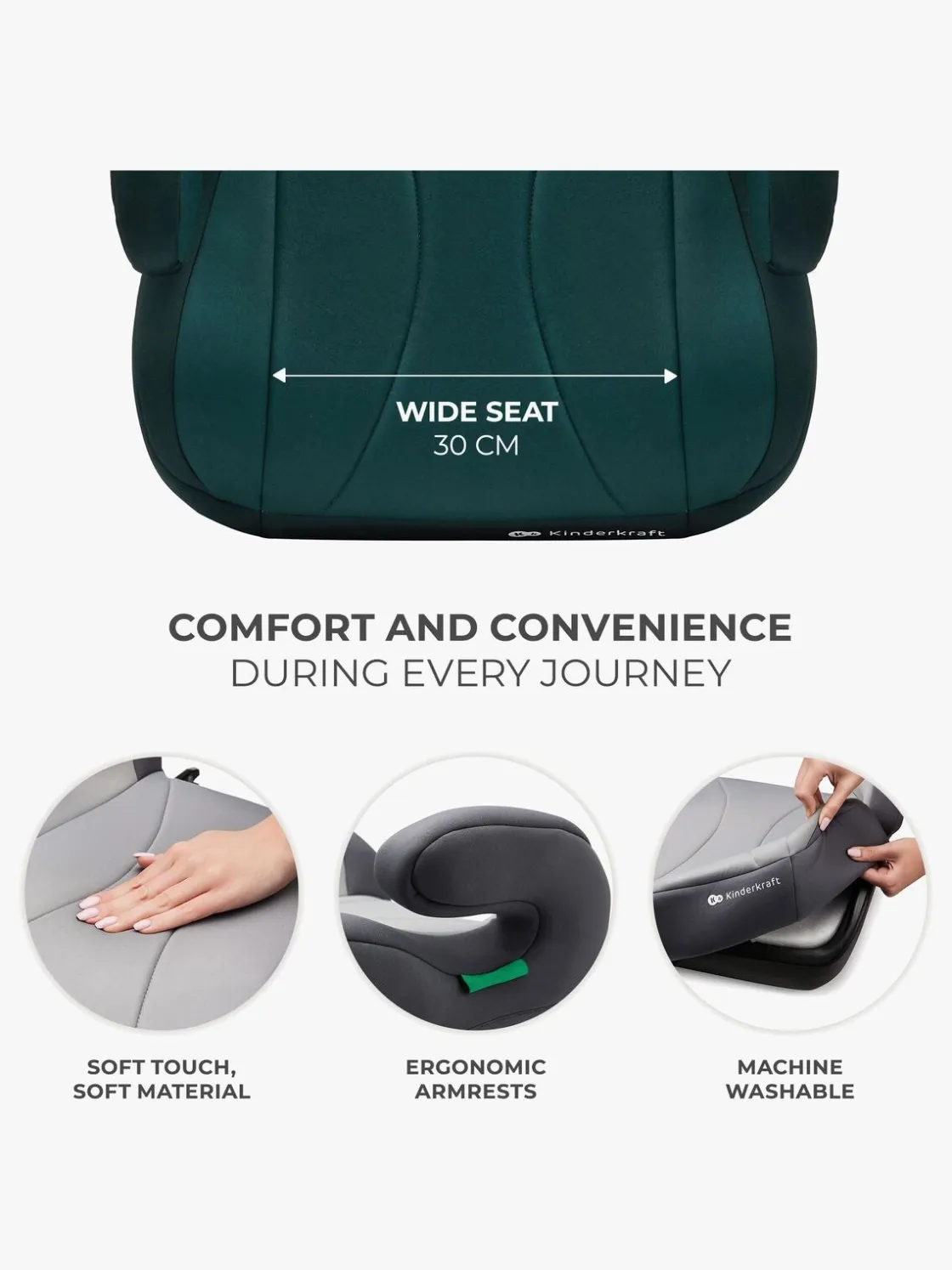 Selepuder|Kinderkraft I-BOOST Selepude, Green Grøn