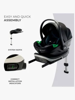 Autostole 0-13 Kg|Kinderkraft I-CARE i-Size Autostol Baby, Graphite Black Sort