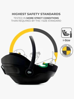 Autostole 0-13 Kg|Kinderkraft I-CARE i-Size Autostol Baby, Graphite Black Sort