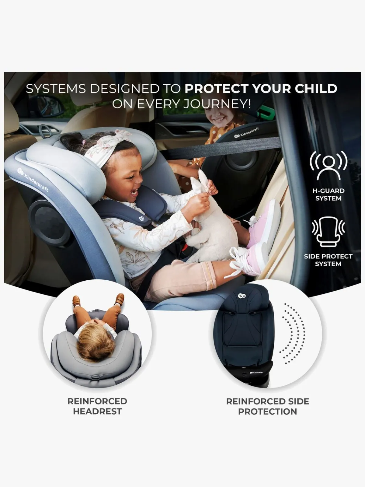 Kinderkraft Autostole 9-36 Kg-I-GROW I-Size Autostol, Black