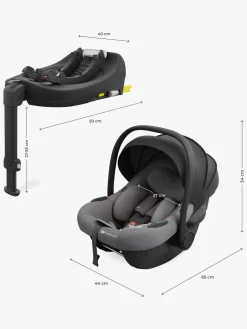 Autostole 0-13 Kg|Kinderkraft I-LITE Autostol Baby inkl. ENDURA SAFE FX Base, Grey Grå