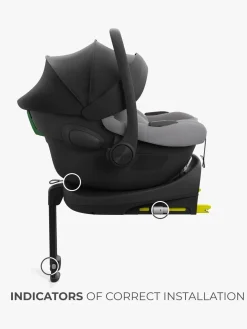 Autostole 0-13 Kg|Kinderkraft I-LITE Autostol Baby inkl. ENDURA SAFE FX Base, Grey Grå