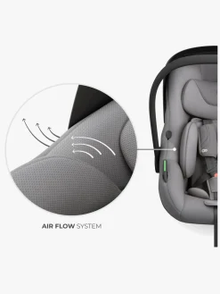 Autostole 0-13 Kg|Kinderkraft I-LITE Autostol Baby inkl. ENDURA SAFE FX Base, Grey Grå