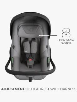 Autostole 0-13 Kg|Kinderkraft I-LITE Autostol Baby inkl. ENDURA SAFE FX Base, Grey Grå