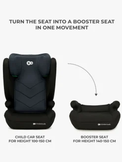 Autostole 15-36 Kg|Kinderkraft I-SPARK i-Size Autostol, Black Sort