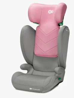 Autostole 15-36 Kg|Kinderkraft I-SPARK i-Size Autostol, Pink Lyserød/Grå