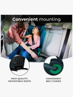 Autostole 15-36 Kg|Kinderkraft JUNIOR FIX 2 i-Size Autostol, Harbor Blue Blå