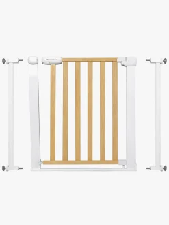 Sikkerhed|Kinderkraft LOCK&GO Sikkerhedsgitter, Wood Brun