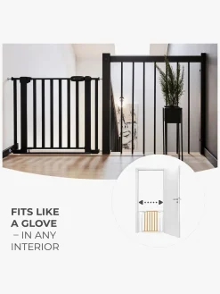 Sikkerhed|Kinderkraft LOCK&GO Sikkerhedsgitter, Wood Brun