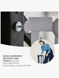 Sikkerhed|Kinderkraft LOCK&GO Sikkerhedsgitter, Wood Brun