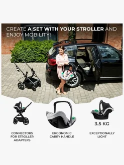 Kinderkraft Autostole 0-13 Kg-MINK PRO i-Size Autostol Baby, Grey