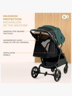 Rejseklapvogne|Kinderkraft MITZY Klapvogn, Jade Green Grøn