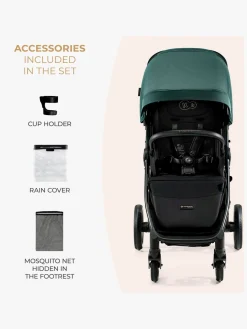 Rejseklapvogne|Kinderkraft MITZY Klapvogn, Jade Green Grøn