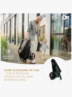 Rejseklapvogne|Kinderkraft MITZY Klapvogn, Jade Green Grøn