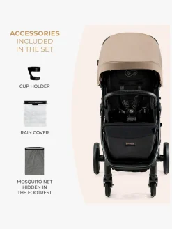 Rejseklapvogne|Kinderkraft MITZY Klapvogn, Linen Beige