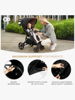 Rejseklapvogne|Kinderkraft MITZY Klapvogn, Linen Beige