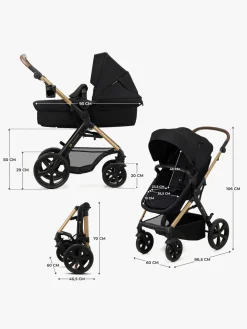 Duo- & Kombivogne|Kinderkraft MOOV 2 4-in-1 Duovogn, Pure Black Sort