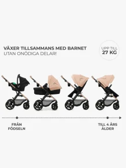 Duo- & Kombivogne|Kinderkraft MOOV 2 3-in-1 Kombivogn, Sand Beige