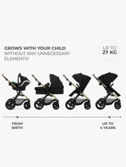 Duo- & Kombivogne|Kinderkraft MOOV 2 XL Air Kombivogn, Pure Black Sort