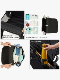 Duo- & Kombivogne|Kinderkraft MOOV 2 XL Air Kombivogn, Moonlight Grey Grå