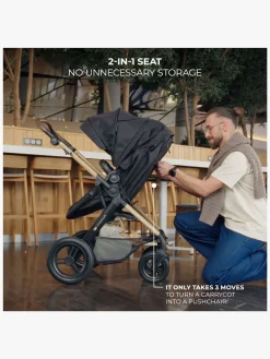 Duo- & Kombivogne|Kinderkraft MOOV 2 XL Air Kombivogn, Moonlight Grey Grå