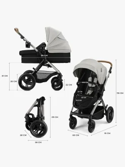 Duo- & Kombivogne|Kinderkraft MOOV 2 XL Air Kombivogn, Moonlight Grey Grå