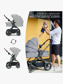 Vognpakker|Kinderkraft Multifunctional 3-in-1 B-Tour Mink Pro Kombivogn, Light Grey Grå