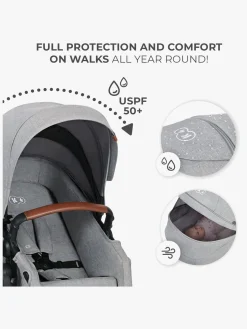 Vognpakker|Kinderkraft Multifunctional 3-in-1 B-Tour Mink Pro Kombivogn, Light Grey Grå